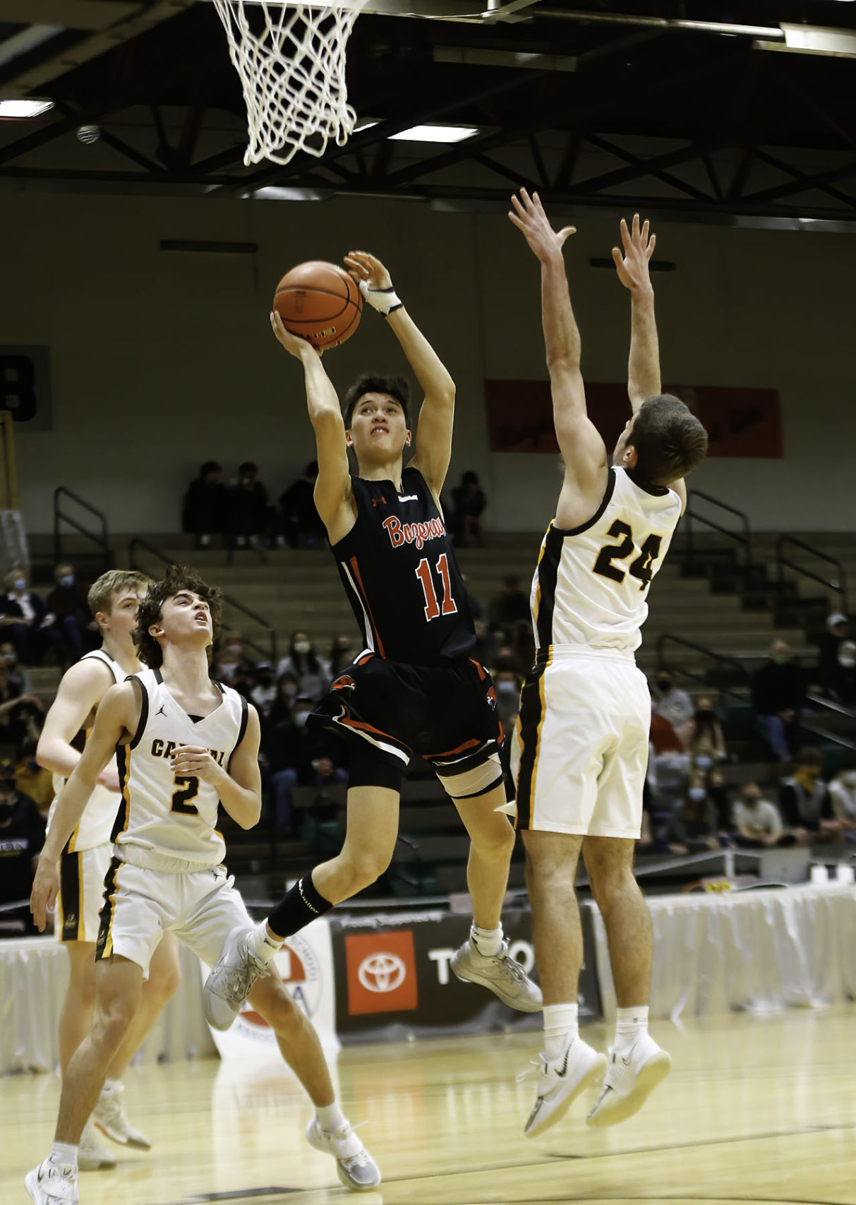 Class AA boys Bozeman's Trent Rogers and Helena Capital's Tyler Tenney